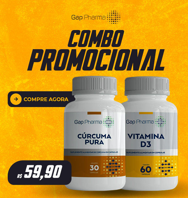  Combo Promocional - Cúrcuma e Vitamina D3