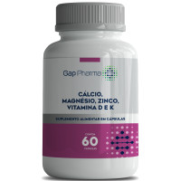 Cálcio 400mg, Magnésio 130mg, Vitamina D 5mcg e K 46mcg -  60 Cápsulas